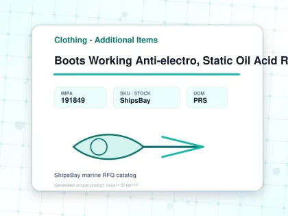Boots Working Anti-electro, Static Oil Acid Resist 26cm - Clothing - Additional Items - IMPA 191849 - UOM PRS