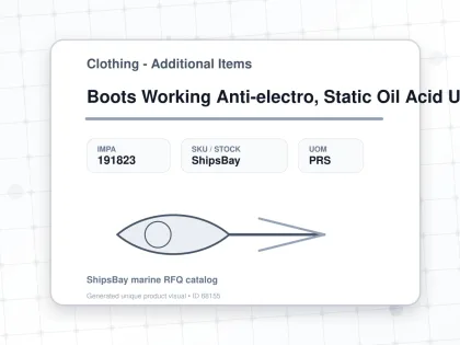 Boots Working Anti-electro, Static Oil Acid Us10(28cm) - Clothing - Additional Items - IMPA 191823 - UOM PRS