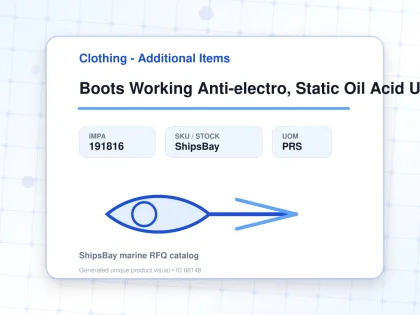 Boots Working Anti-electro, Static Oil Acid Us6.5(24.5cm) - Clothing - Additional Items - IMPA 191816 - UOM PRS