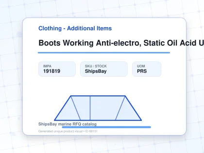 Boots Working Anti-electro, Static Oil Acid Us8(26cm) - Clothing - Additional Items - IMPA 191819 - UOM PRS