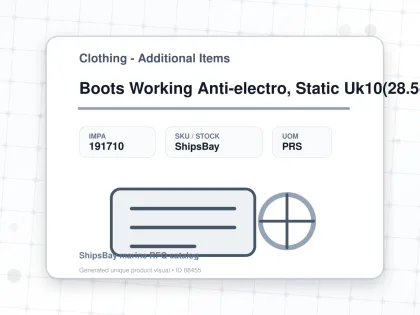 Boots Working Anti-electro, Static Uk10(28.5cm) - Clothing - Additional Items - IMPA 191710 - UOM PRS