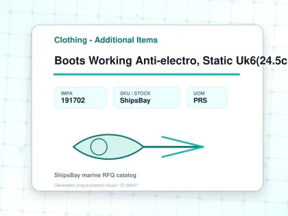 Boots Working Anti-electro, Static Uk6(24.5cm) - Clothing - Additional Items - IMPA 191702 - UOM PRS