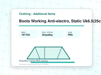 Boots Working Anti-electro, Static Uk6.5(25cm) - Clothing - Additional Items - IMPA 191703 - UOM PRS