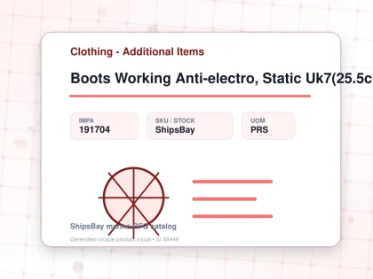 Boots Working Anti-electro, Static Uk7(25.5cm) - Clothing - Additional Items - IMPA 191704 - UOM PRS