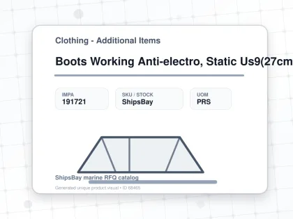 Boots Working Anti-electro, Static Us9(27cm) - Clothing - Additional Items - IMPA 191721 - UOM PRS