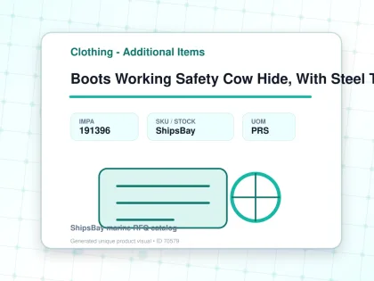 Boots Working Safety Cow Hide, With Steel Toe 28.5cm - Clothing - Additional Items - IMPA 191396 - UOM PRS