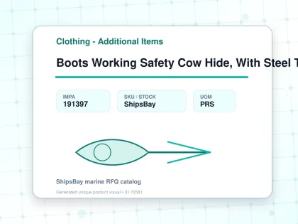 Boots Working Safety Cow Hide, With Steel Toe 29.5cm - Clothing - Additional Items - IMPA 191397 - UOM PRS