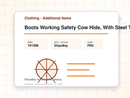 Boots Working Safety Cow Hide, With Steel Toe 30cm - Clothing - Additional Items - IMPA 191398 - UOM PRS