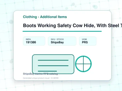 Boots Working Safety Cow Hide, With Steel Toe Eu 43(26.5cm) - Clothing - Additional Items - IMPA 191386 - UOM PRS