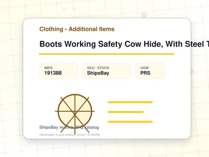 Boots Working Safety Cow Hide, With Steel Toe Eu 45(27.5cm) - Clothing - Additional Items - IMPA 191388 - UOM PRS