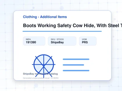 Boots Working Safety Cow Hide, With Steel Toe Eu 47(28.5cm) - Clothing - Additional Items - IMPA 191390 - UOM PRS