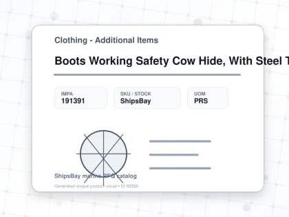Boots Working Safety Cow Hide, With Steel Toe Eu 48(29cm) - Clothing - Additional Items - IMPA 191391 - UOM PRS