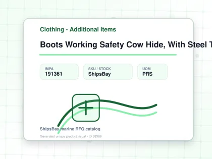 Boots Working Safety Cow Hide, With Steel Toe Uk10.5(29cm) - Clothing - Additional Items - IMPA 191361 - UOM PRS