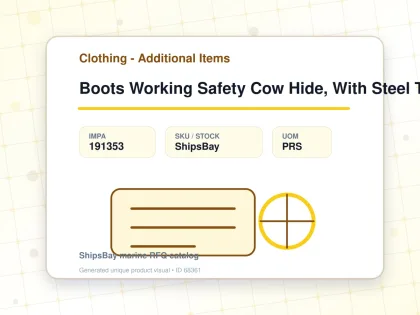 Boots Working Safety Cow Hide, With Steel Toe Uk6.5(25cm) - Clothing - Additional Items - IMPA 191353 - UOM PRS
