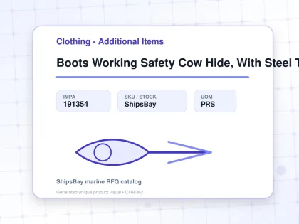 Boots Working Safety Cow Hide, With Steel Toe Uk7(25.5cm) - Clothing - Additional Items - IMPA 191354 - UOM PRS