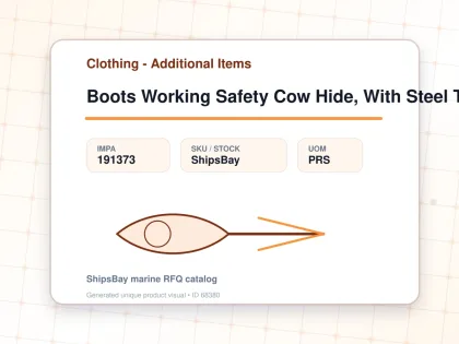 Boots Working Safety Cow Hide, With Steel Toe Us10(28cm) - Clothing - Additional Items - IMPA 191373 - UOM PRS