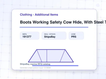 Boots Working Safety Cow Hide, With Steel Toe Us12(30cm) - Clothing - Additional Items - IMPA 191377 - UOM PRS