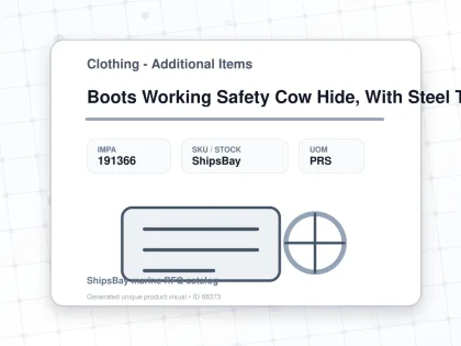 Boots Working Safety Cow Hide, With Steel Toe Us6.5(24.5cm) - Clothing - Additional Items - IMPA 191366 - UOM PRS