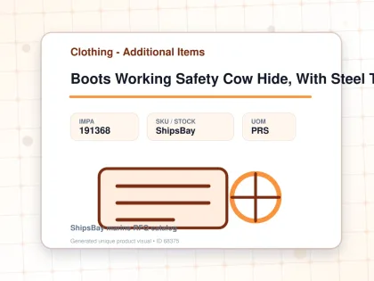 Boots Working Safety Cow Hide, With Steel Toe Us7.5(25.5cm) - Clothing - Additional Items - IMPA 191368 - UOM PRS