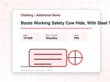 Boots Working Safety Cow Hide, With Steel Toe Us8(26cm) - Clothing - Additional Items - IMPA 191369 - UOM PRS