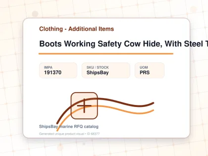 Boots Working Safety Cow Hide, With Steel Toe Us8.5(26.5cm) - Clothing - Additional Items - IMPA 191370 - UOM PRS