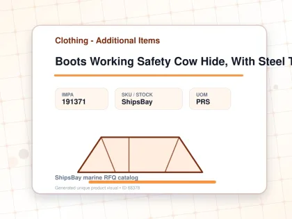 Boots Working Safety Cow Hide, With Steel Toe Us9(27cm) - Clothing - Additional Items - IMPA 191371 - UOM PRS