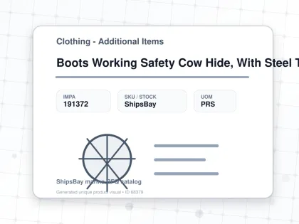 Boots Working Safety Cow Hide, With Steel Toe Us9.5(27.5cm) - Clothing - Additional Items - IMPA 191372 - UOM PRS