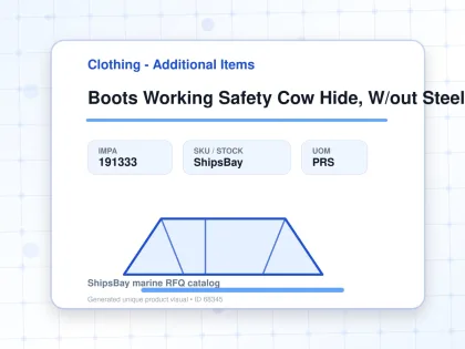 Boots Working Safety Cow Hide, W/out Steel Toe Eu 40(25cm) - Clothing - Additional Items - IMPA 191333 - UOM PRS