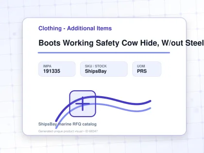 Boots Working Safety Cow Hide, W/out Steel Toe Eu 42(26cm) - Clothing - Additional Items - IMPA 191335 - UOM PRS