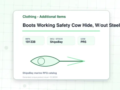 Boots Working Safety Cow Hide, W/out Steel Toe Eu 45(27.5cm) - Clothing - Additional Items - IMPA 191338 - UOM PRS