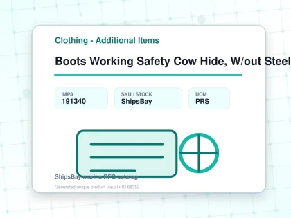 Boots Working Safety Cow Hide, W/out Steel Toe Eu 47(28.5cm) - Clothing - Additional Items - IMPA 191340 - UOM PRS