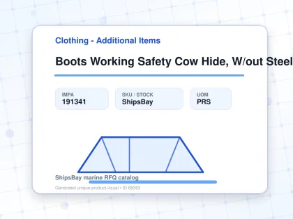 Boots Working Safety Cow Hide, W/out Steel Toe Eu 48(29cm) - Clothing - Additional Items - IMPA 191341 - UOM PRS