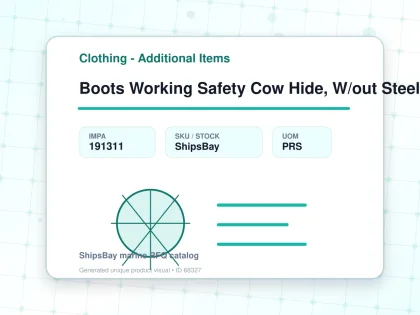 Boots Working Safety Cow Hide, W/out Steel Toe Uk10.5(29cm) - Clothing - Additional Items - IMPA 191311 - UOM PRS