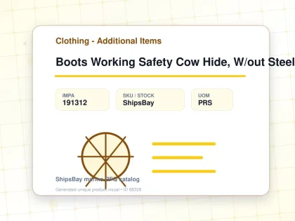 Boots Working Safety Cow Hide, W/out Steel Toe Uk11(29.5cm) - Clothing - Additional Items - IMPA 191312 - UOM PRS