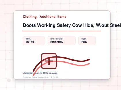 Boots Working Safety Cow Hide, W/out Steel Toe Uk5.5(24cm) - Clothing - Additional Items - IMPA 191301 - UOM PRS
