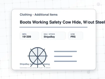 Boots Working Safety Cow Hide, W/out Steel Toe Uk9.5(28cm) - Clothing - Additional Items - IMPA 191309 - UOM PRS