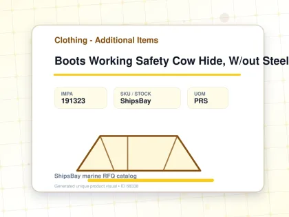 Boots Working Safety Cow Hide, W/out Steel Toe Us10(28cm) - Clothing - Additional Items - IMPA 191323 - UOM PRS
