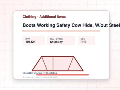 Boots Working Safety Cow Hide, W/out Steel Toe Us10.5(28.5cm) - Clothing - Additional Items - IMPA 191324 - UOM PRS