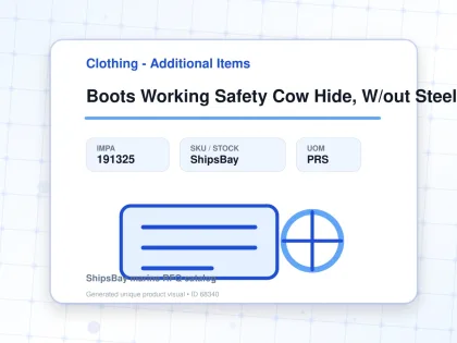 Boots Working Safety Cow Hide, W/out Steel Toe Us11(29cm) - Clothing - Additional Items - IMPA 191325 - UOM PRS
