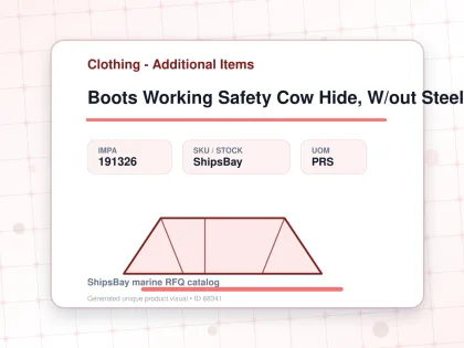 Boots Working Safety Cow Hide, W/out Steel Toe Us11.5(29.5cm) - Clothing - Additional Items - IMPA 191326 - UOM PRS