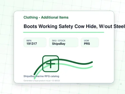 Boots Working Safety Cow Hide, W/out Steel Toe Us7(25cm) - Clothing - Additional Items - IMPA 191317 - UOM PRS