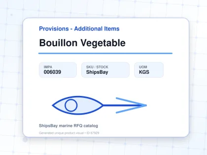 Bouillon Vegetable - Provisions - Additional Items - IMPA 006039 - UOM KGS