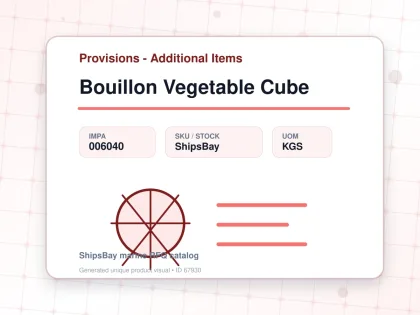 Bouillon Vegetable Cube - Provisions - Additional Items - IMPA 006040 - UOM KGS
