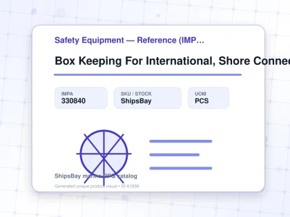 Box Keeping For International, Shore Connection - Safety Equipment — Reference (IMPA) - IMPA 330840 - UOM PCS