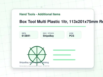 Box Tool Multi Plastic 1ltr, 113x201x75mm Red - Hand Tools - Additional Items - IMPA 613841 - UOM PCS