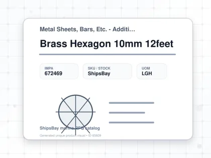Brass Hexagon 10mm 12feet - Metal Sheets, Bars, Etc. - Additional Items - IMPA 672469 - UOM LGH