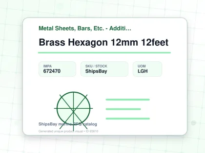 Brass Hexagon 12mm 12feet - Metal Sheets, Bars, Etc. - Additional Items - IMPA 672470 - UOM LGH