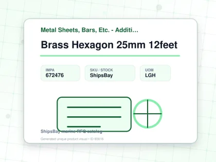 Brass Hexagon 25mm 12feet - Metal Sheets, Bars, Etc. - Additional Items - IMPA 672476 - UOM LGH