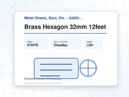 Brass Hexagon 32mm 12feet - Metal Sheets, Bars, Etc. - Additional Items - IMPA 672478 - UOM LGH