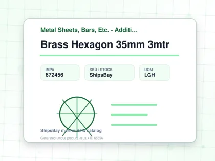 Brass Hexagon 35mm 3mtr - Metal Sheets, Bars, Etc. - Additional Items - IMPA 672456 - UOM LGH